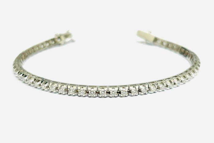 Armbånd - 18 kraat Hvidguld -  2.90ct. tw. Diamant (Natur)  - Fremstillet i Italien