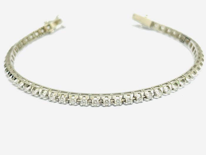 Armbånd - 18 kraat Hvidguld -  2.90ct. tw. Diamant (Natur)  - Fremstillet i Italien