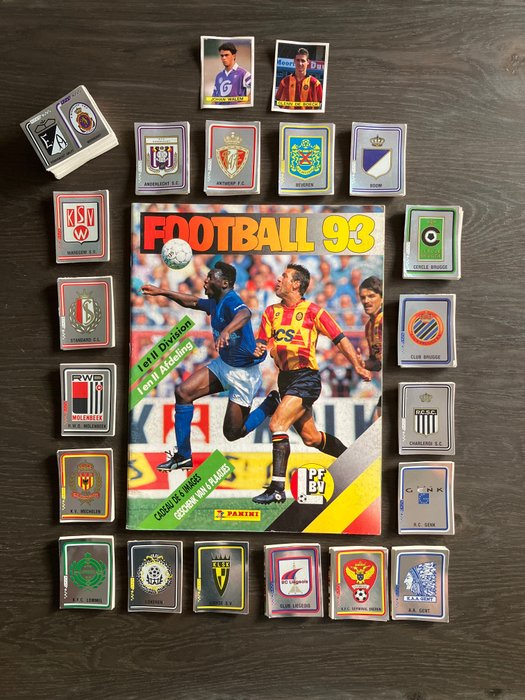 Panini - Football Belgium 1993 - Roger Lukaku father of Romelu Lukaku - Rookie Josip Weber - Par Zetterberg - 1 Empty album + complete loose sticker set