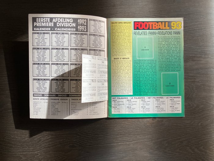 Panini - Football Belgium 1993 - Roger Lukaku father of Romelu Lukaku - Rookie Josip Weber - Par Zetterberg - 1 Empty album + complete loose sticker set