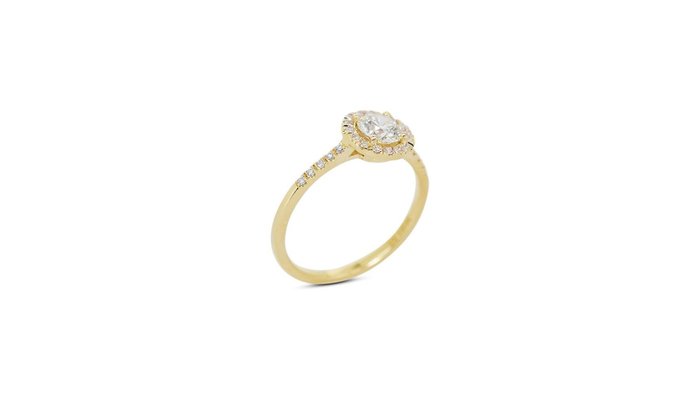 Ring - 18 kraat Gulguld -  0.95ct. tw. Diamant (Natur) - Diamant