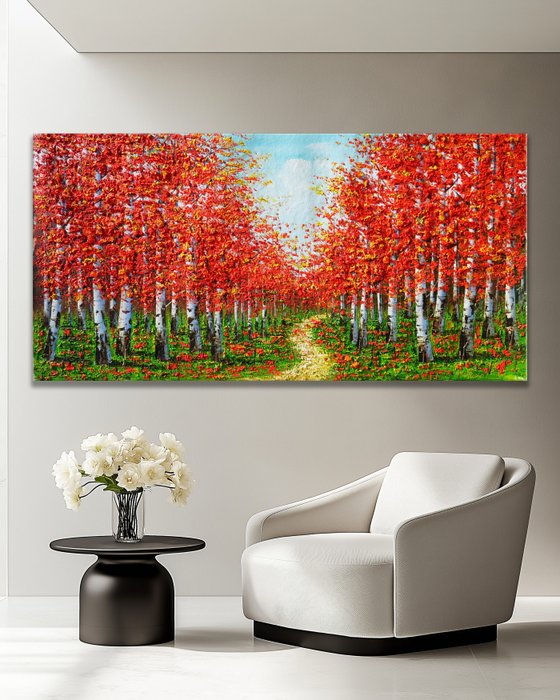 CleliaArt - Autumn Birch Path