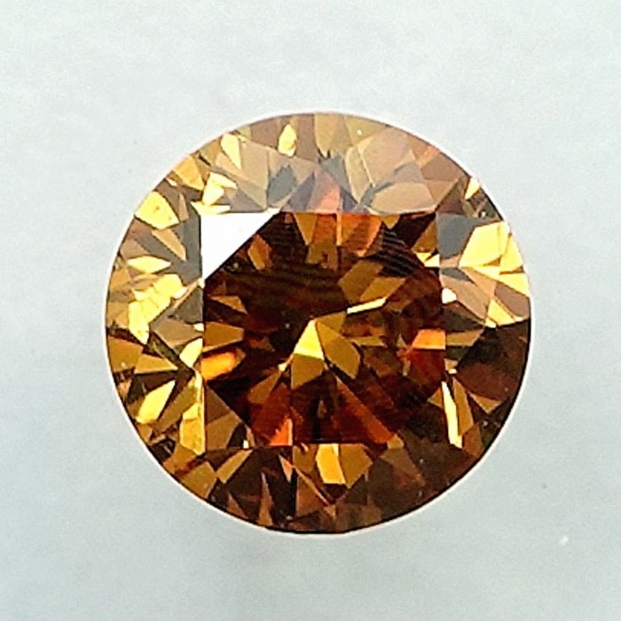 1 pcs Diamant  (Naturfarvet)  - 0.29 ct - Fancy intense Orange nuance Gul - SI2 - International Gemological Institute (IGI)