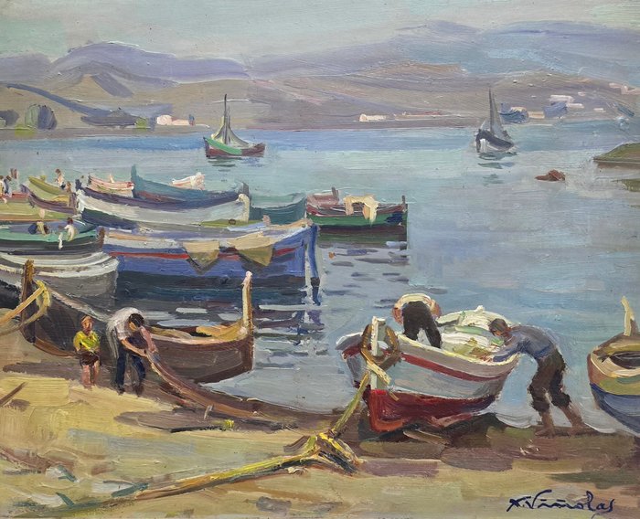 Xavier Viñolas Pujol (1915-2002) - Los barcos varados