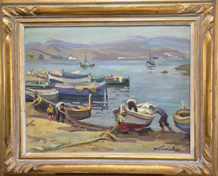 Xavier Viñolas Pujol (1915-2002) - Los barcos varados