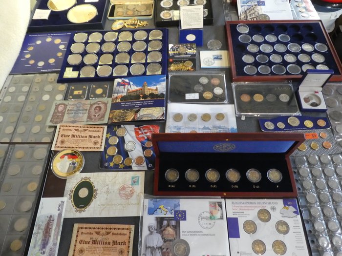 Europa. Collection of coins/banknote/medals/euro inkl. pp from old to modern (1000 pieces)  (Ingen mindstepris)