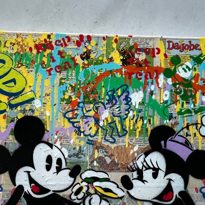 Koen Betjes (1992) - Mickey  Minnie Mouse x StreetArt (canvas)