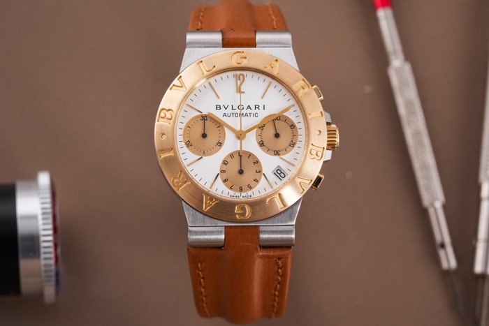 Bvlgari - Diagono Chronograph - CH 35 SG - Mænd - 1990-1999