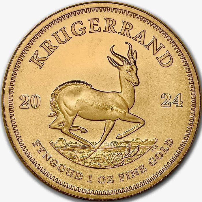 1 Troy Ounce - Guld 916 - Krugerrand 2024 - 33,93gr - fine gold