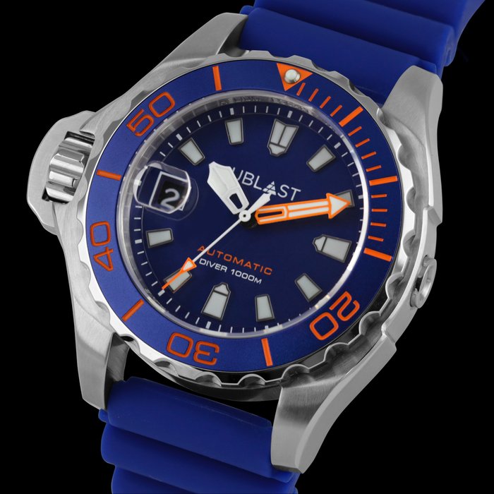 Ublast - " NO RESERVE PRICE " Reverse Professional Diver 100 ATM - REF.UBREV44BUOG - Ingen mindstepris - Mænd - Ny