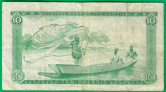 Gambia. - 13 banknotes - including fancy serial *6666*  (Ingen mindstepris)