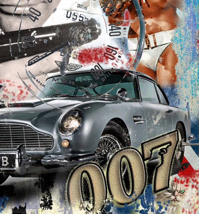 James Bond - Original LUC BEST Giclee  James Bond "Vodka Martini"