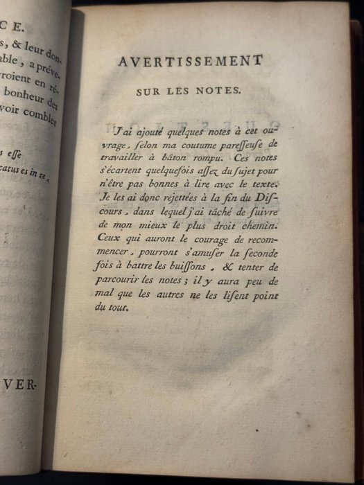 Rousseau (Jean-Jacques) - Discours sur l'origine et les fondemens de l'inégalité parmi les hommes - 1755