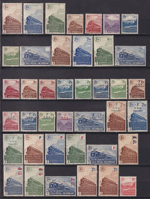 Frankrig 1941/1945 - Postpakker mellem nr. 174 og nr. 233, Ny**, ny* og NSG. Mangel - Yvert