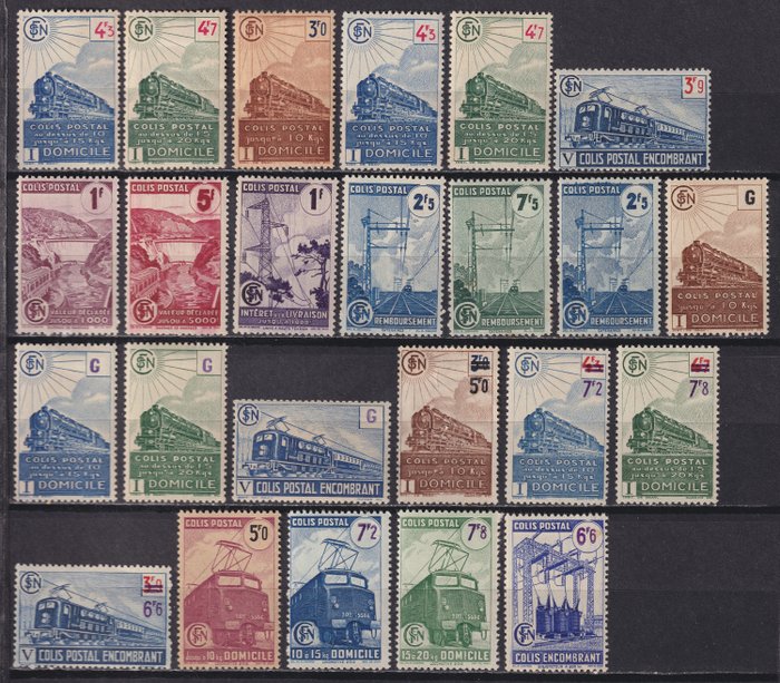 Frankrig 1941/1945 - Postpakker mellem nr. 174 og nr. 233, Ny**, ny* og NSG. Mangel - Yvert