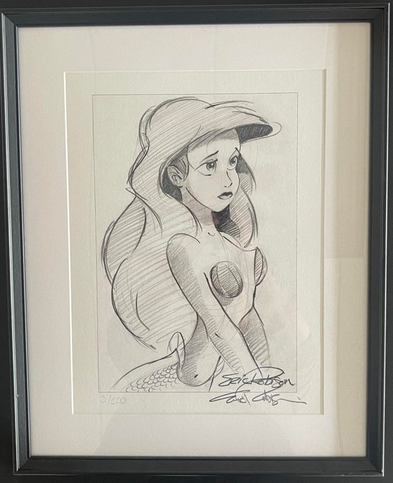 Eric Robison - Ariel - The Little Mermaid - framed and matted fine art print