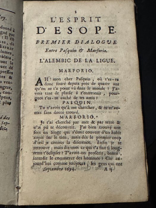 Eustache Le Noble - L'Esprit d'Ésope - 1694