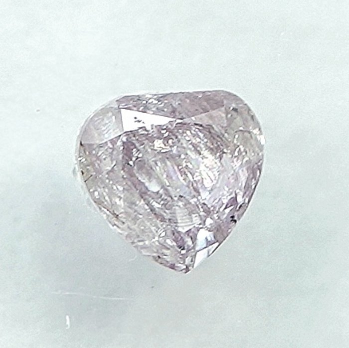 1 pcs Diamant  (Naturfarvet)  - 0.21 ct - Pære - Fancy light Lille nuance Lyserød - I3 - International Gemological Institute (IGI)