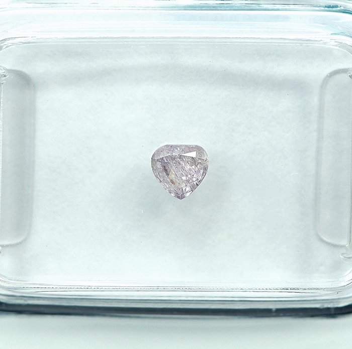 1 pcs Diamant  (Naturfarvet)  - 0.21 ct - Pære - Fancy light Lille nuance Lyserød - I3 - International Gemological Institute (IGI)