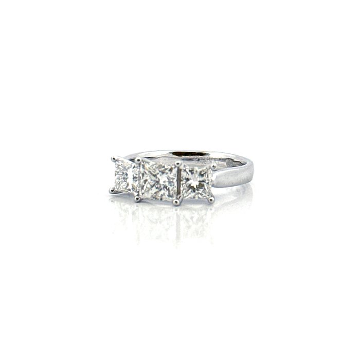 Forlovelsesring - 18 kraat Hvidguld -  2.03ct. tw. Diamant (Natur) - Diamant