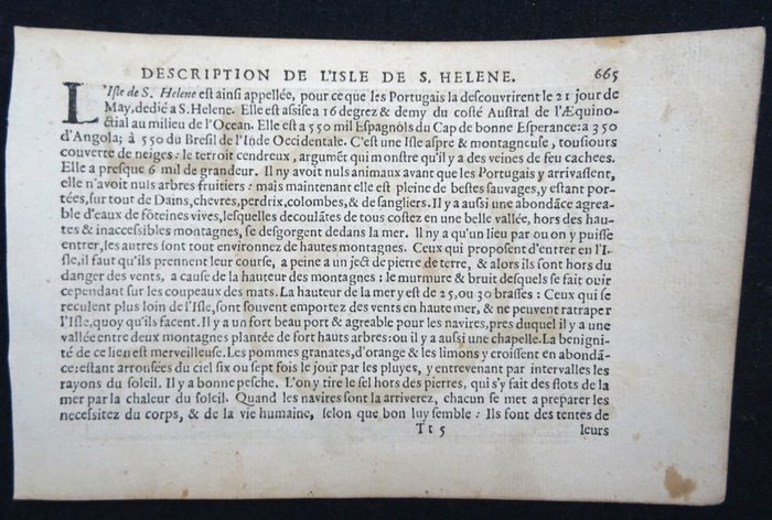 Afrika - São Tomé og Principe; B. Langenes / P. Bertius / J. Hondius - Insula St. Thomae - 1601-1620