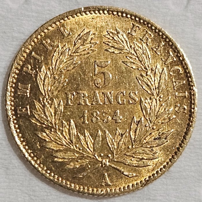 Frankrig. Napoléon III (1852-1870). 5 Francs 1854-A, Paris