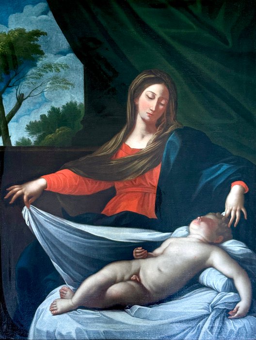 A XIX century Italian School - After Guido Reni (1575-1642) - The Madonna with resting Child after the Old Master