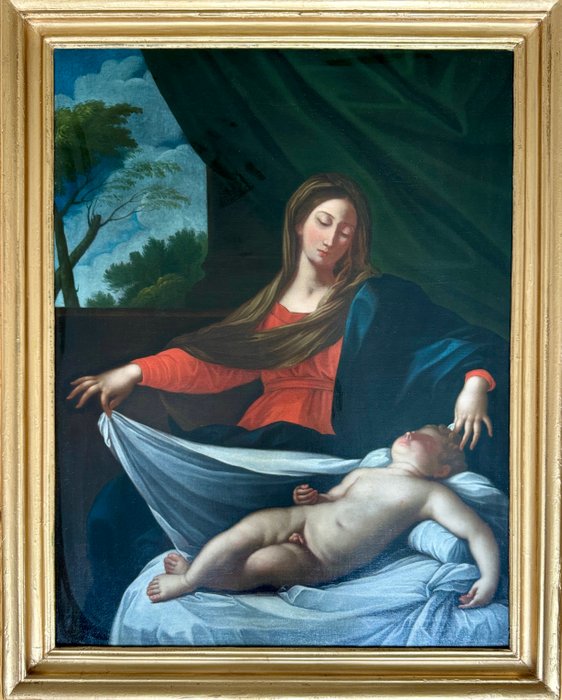 A XIX century Italian School - After Guido Reni (1575-1642) - The Madonna with resting Child after the Old Master