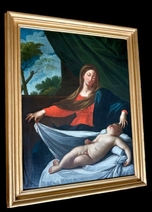 A XIX century Italian School - After Guido Reni (1575-1642) - The Madonna with resting Child after the Old Master