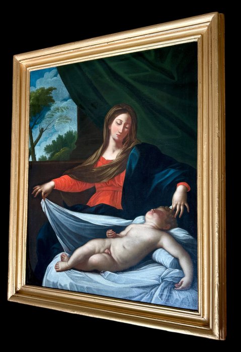 A XIX century Italian School - After Guido Reni (1575-1642) - The Madonna with resting Child after the Old Master