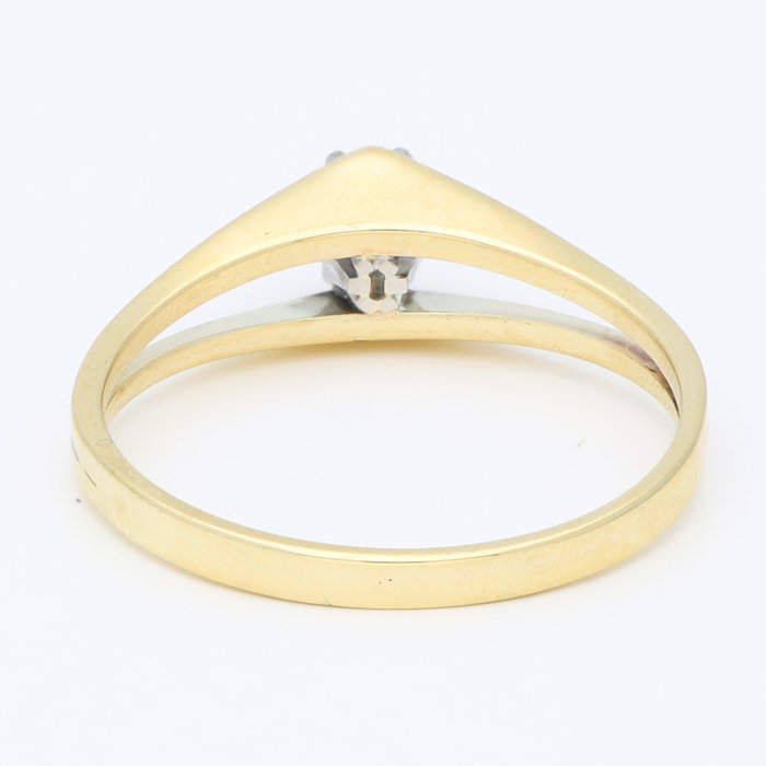 Ring - 14 karat Gulguld Diamant (Natur)