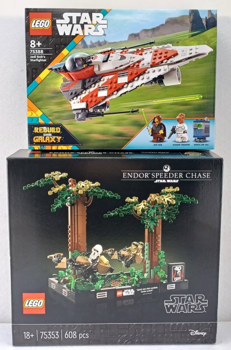 Lego - Star Wars - 75353- Endor Speeder Chase / 75388- Jedi Bob's Starfighter