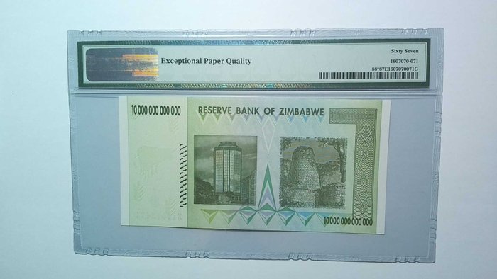 Zimbabwe. - 10 Trillion Dollars 2008 - ZA Replacement - Pick 88*  (Ingen mindstepris)