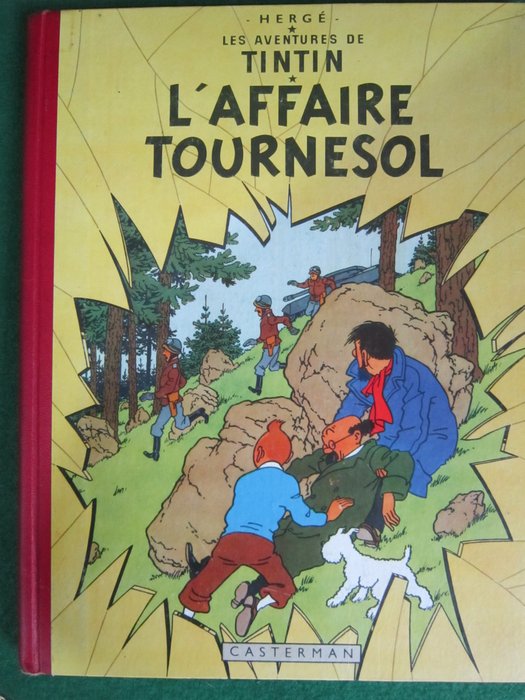 Tintin T18 - L'Affaire Tournesol (B19) - C - 1 Album - Første franske udgave - 1956