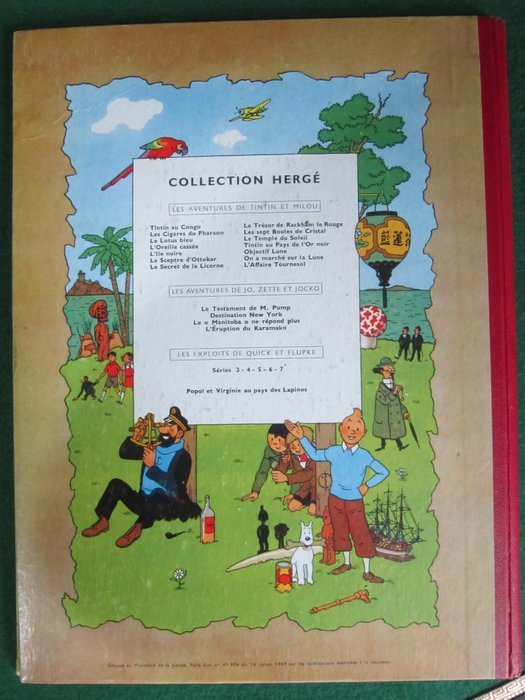 Tintin T18 - L'Affaire Tournesol (B19) - C - 1 Album - Første franske udgave - 1956