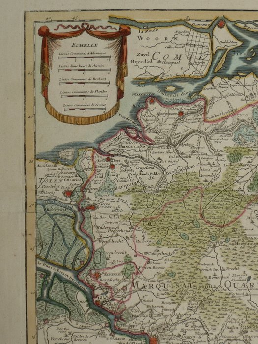 Holland - Brabant / Limburg / Maastricht / Breda / Den Bosch / Leuven / Bruxelles; Ph. Buache - Carte du Brabant - 1781-1800