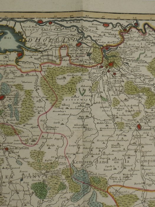 Holland - Brabant / Limburg / Maastricht / Breda / Den Bosch / Leuven / Bruxelles; Ph. Buache - Carte du Brabant - 1781-1800