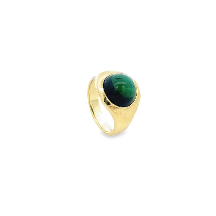 Ring - 14 karat Gulguld -  4.00ct. tw. Turmalin - Guldsmedes arbejde