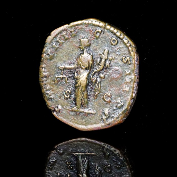 Romarriket. Marcus Aurelius (AD 161-180). Dupondius Rome - Aequitas standing (Scarce)  (Ingen mindstepris)