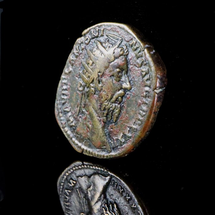 Romarriket. Marcus Aurelius (AD 161-180). Dupondius Rome - Aequitas standing (Scarce)  (Ingen mindstepris)