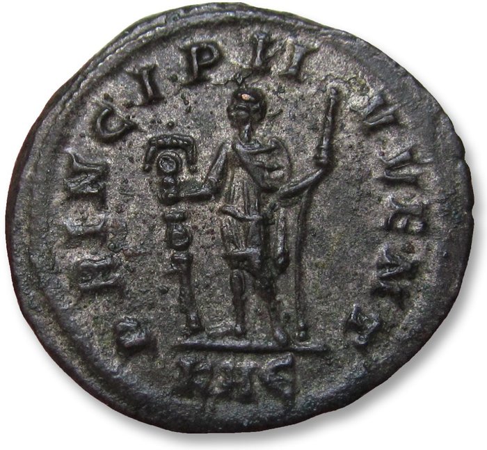 Romarriket Carinus as Caesar Antoninianus Rome mint 5th officina 282-283 AD - PRINCIPI IVVENT -