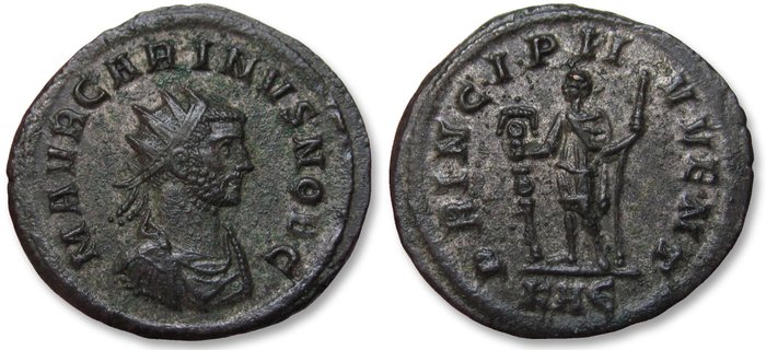 Romarriket Carinus as Caesar Antoninianus Rome mint 5th officina 282-283 AD - PRINCIPI IVVENT -