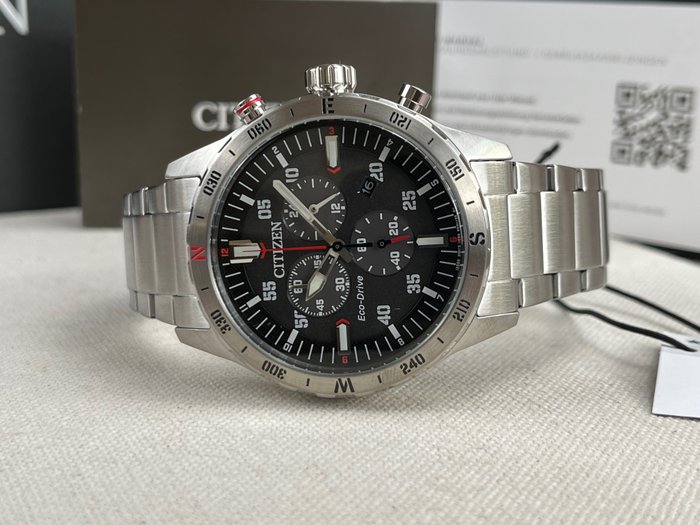 Citizen - Eco-Drive Chronograph Date - Ingen mindstepris - AT2520-89E - Mænd - 2011-nu