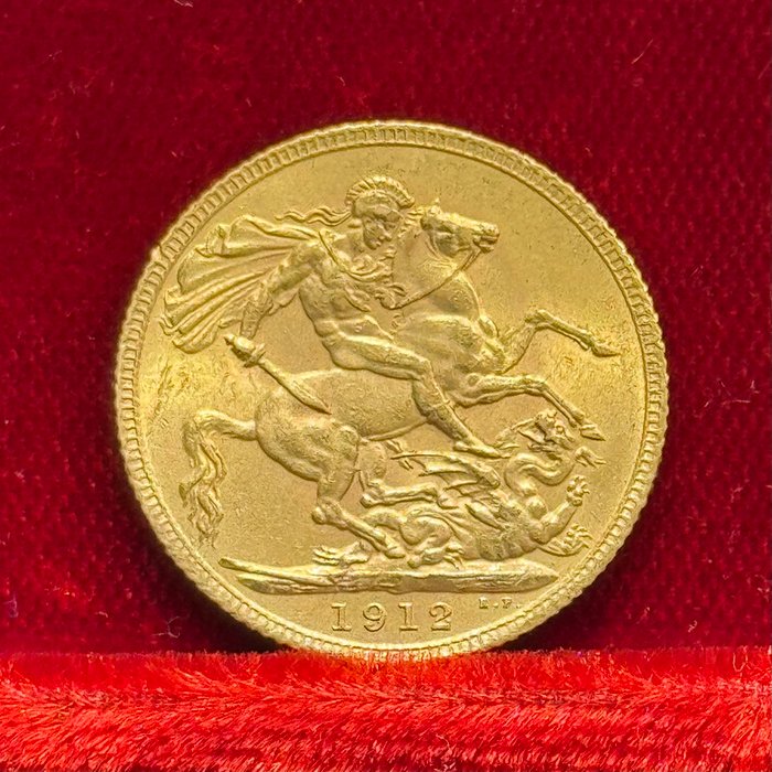 8 gram - Guld 916 - Sovereign Georges V