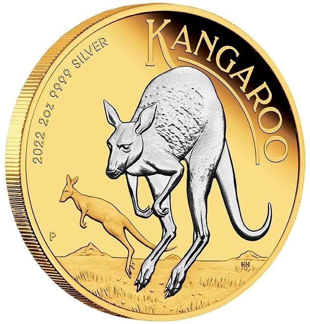 Australien 2 Dollars 2022 Kangaroo 2 Oz (999)