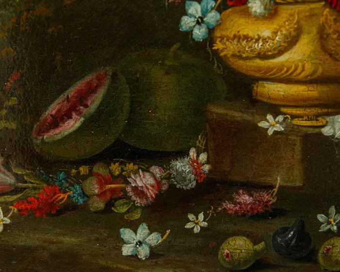 Giacomo Nani (1698 – 1755) - Composizione con vaso di fiori