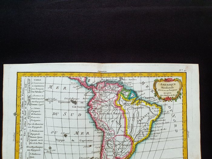 America - Sydamerika / Brasilien / Argentina / Chile / Peru; G Rizzi Zannoni / Janvier / Lattre - Amerique Meridionale - 1761-1780