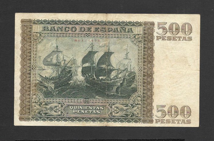 Spanien. - 2x 500 Peseta 1940-