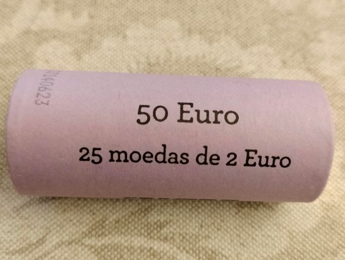 Portugal. 2 Euro 2023 "Jornada Mundial da Juventude (25 moedas) em rolo  (Ingen mindstepris)