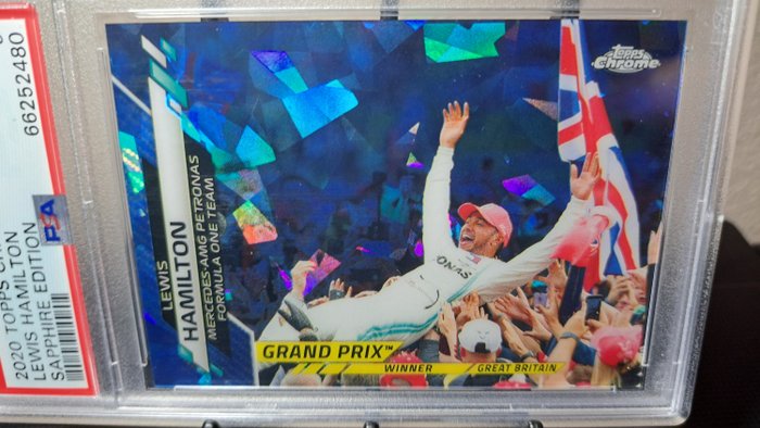 2020 Topps Chrome F1 Sapphire Edition Lewis Hamilton #142 PSA 9 Graded card